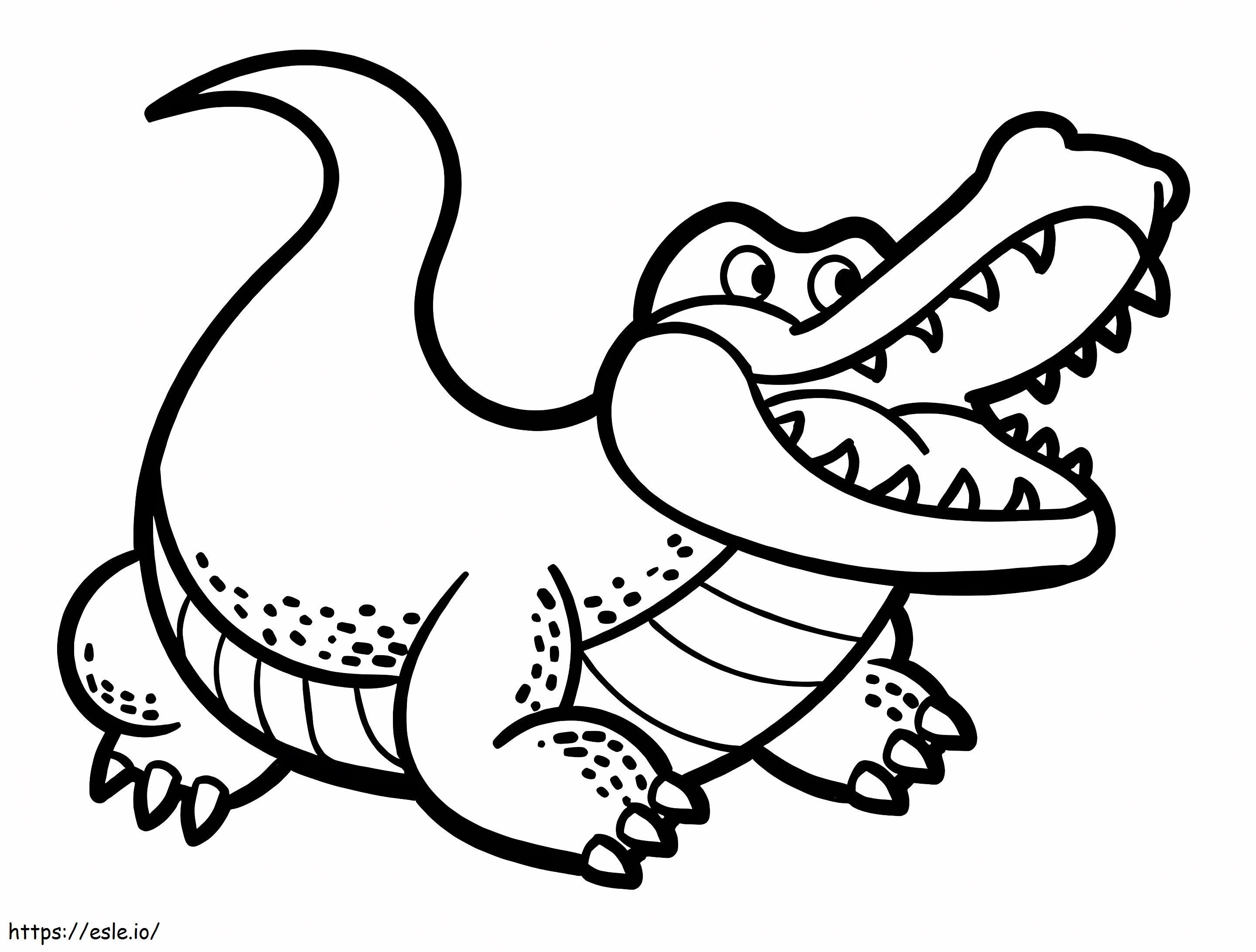 Impressão grátis de crocodilo para colorir