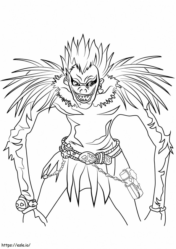 Ryuk The God Of Death coloring page