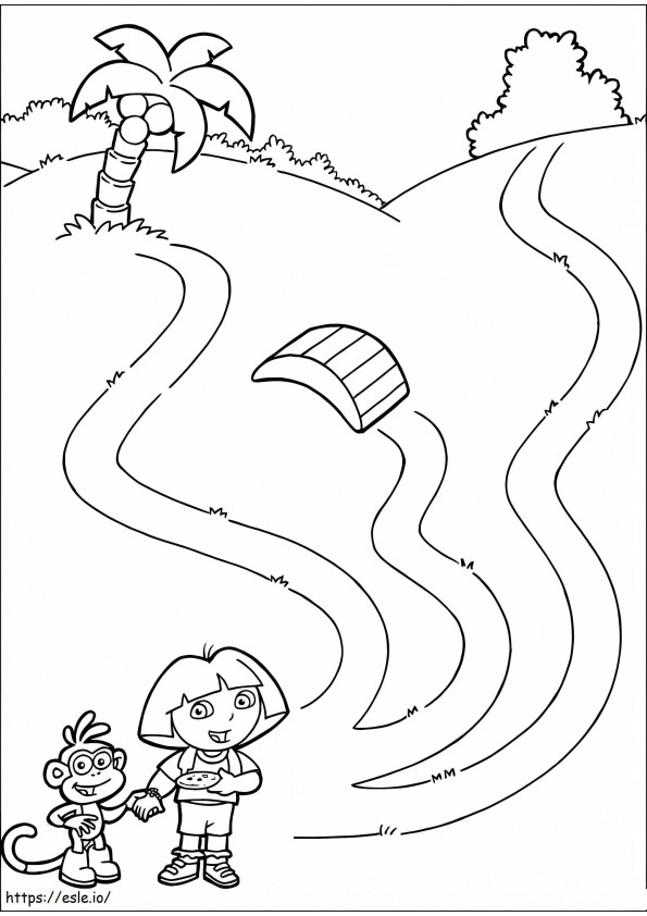 Dora Game coloring page