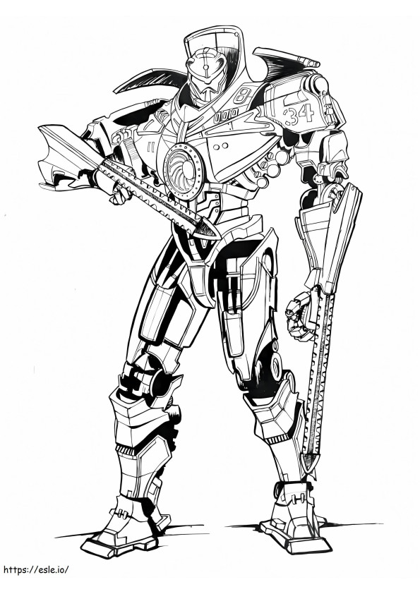 Gipsy Danger From Pacific Rim coloring page