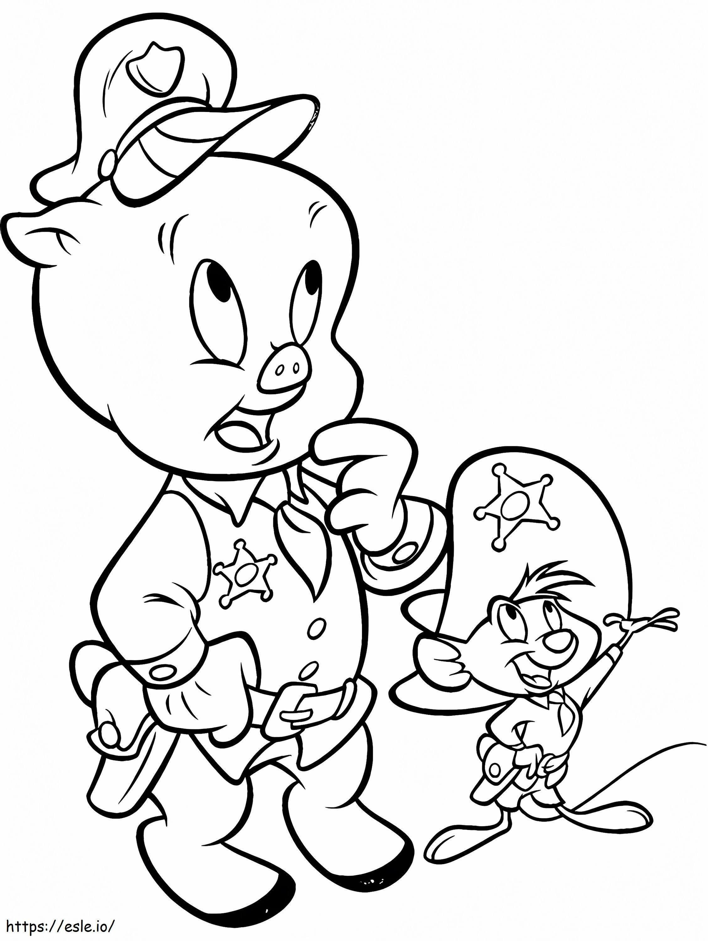 1533089535 Porky Pig N Speedy Gonzales A4 para colorir
