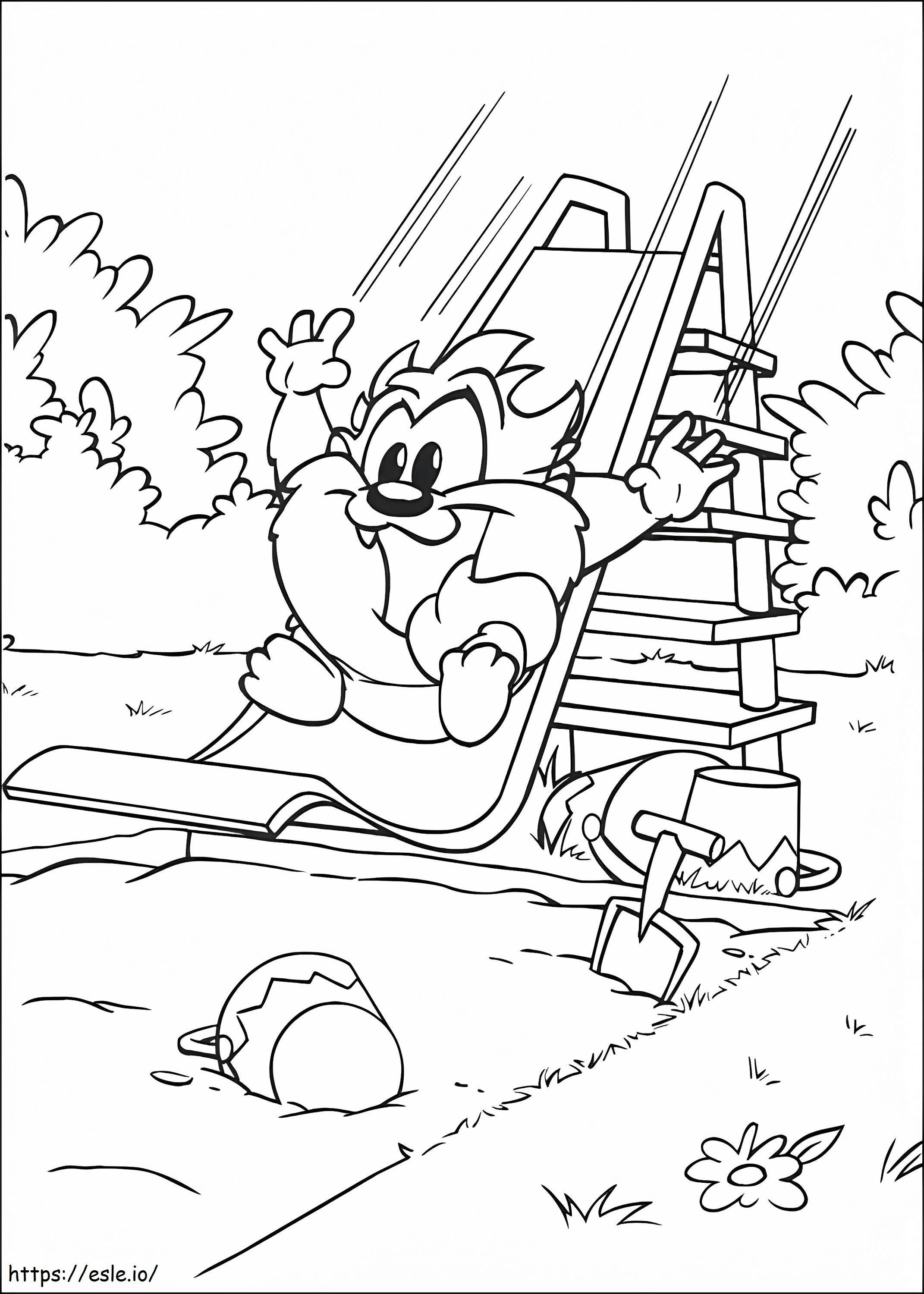 1533694961 Baby Taz Sliding A4 coloring page