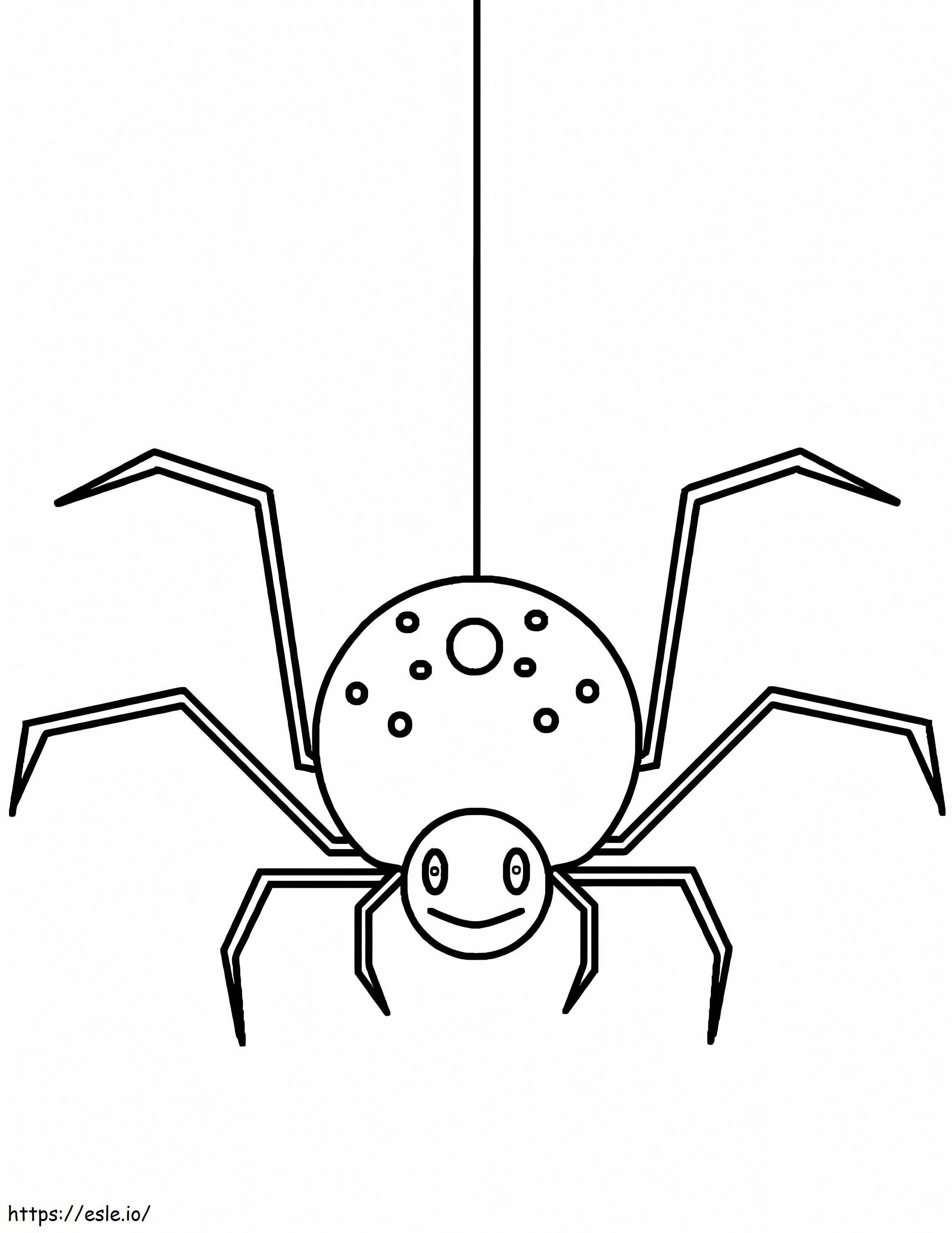 Easy Spider coloring page