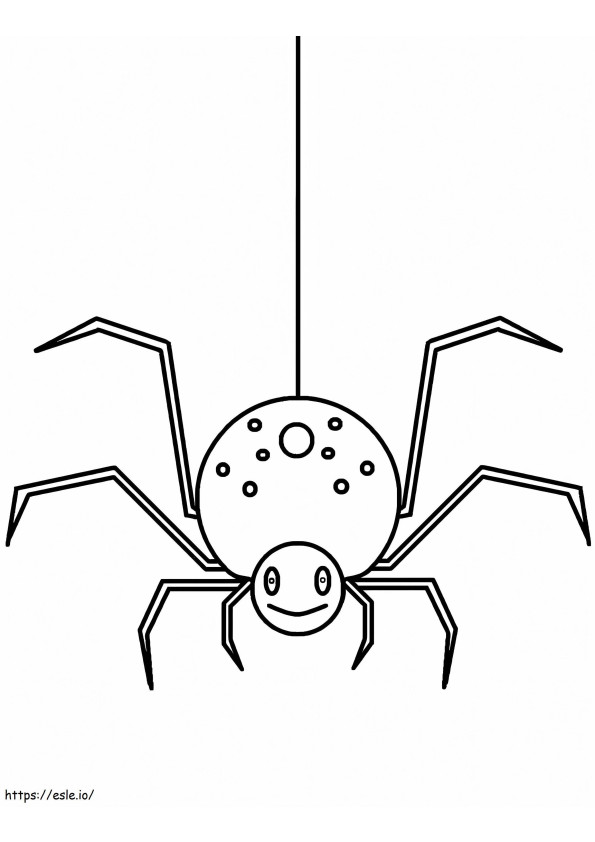 Coloriage Araignée facile à imprimer dessin