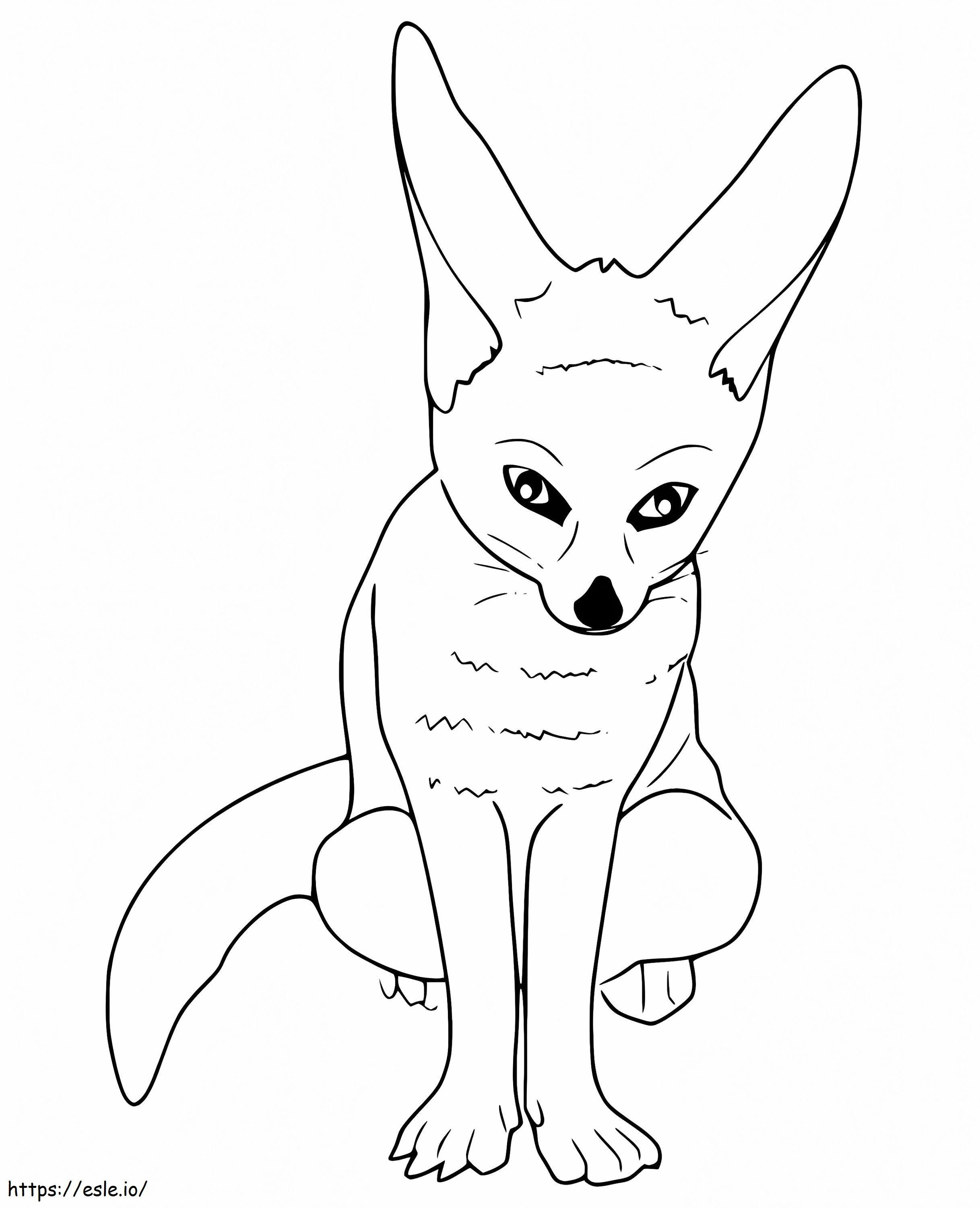 Raposa Fennec grátis para colorir