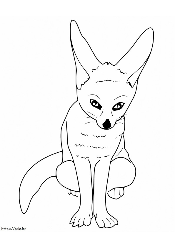 Free Fennec Fox coloring page