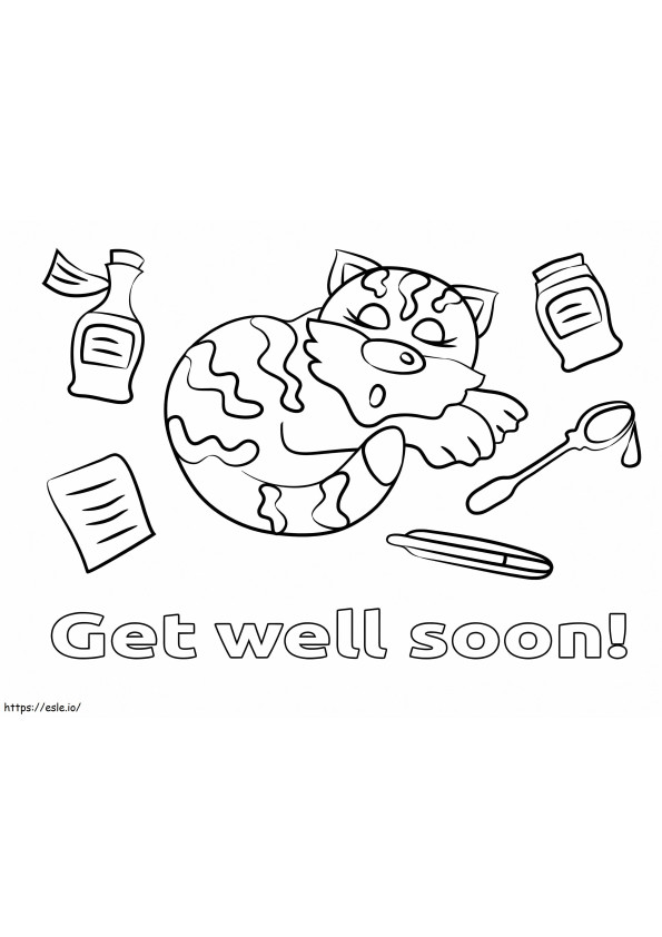 Get Well Soon Coloring Page 8 coloring page