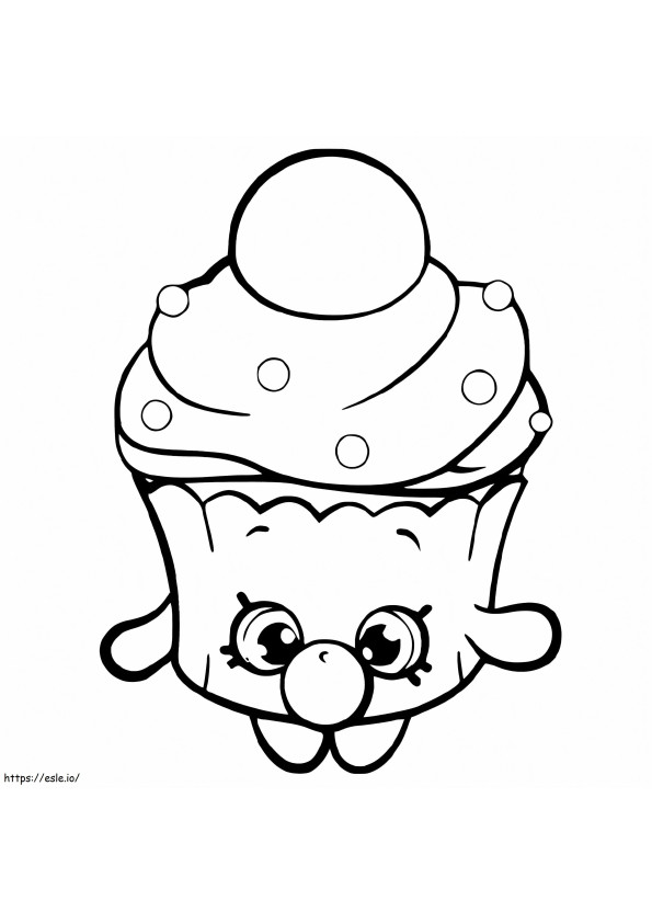 Coloriage Cupcake à bulles Shopkin à imprimer dessin