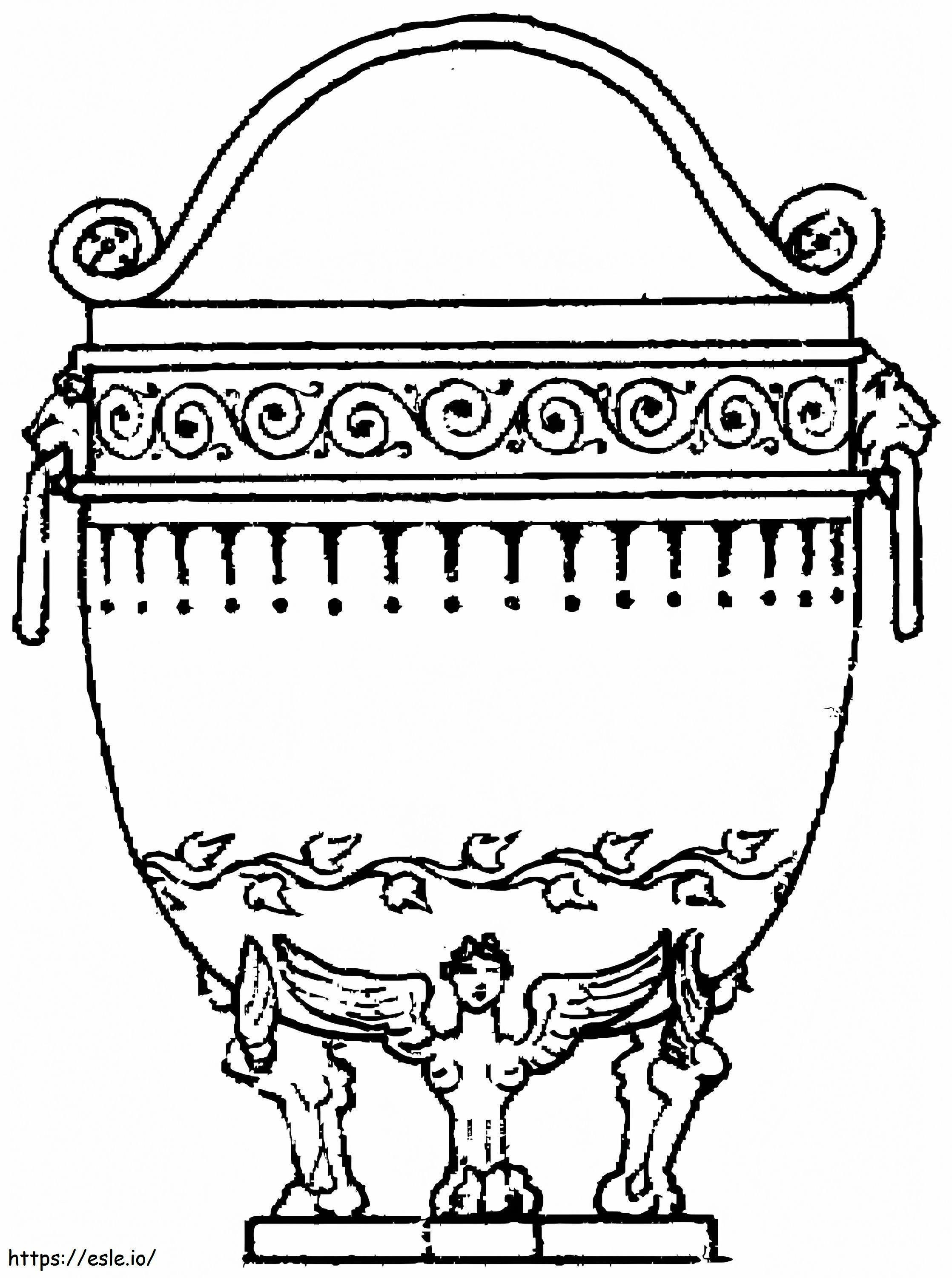 古代の壺 1 ぬりえ - 塗り絵