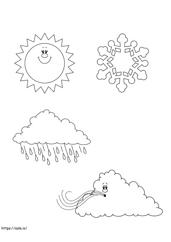 Free Weather To Color coloring page