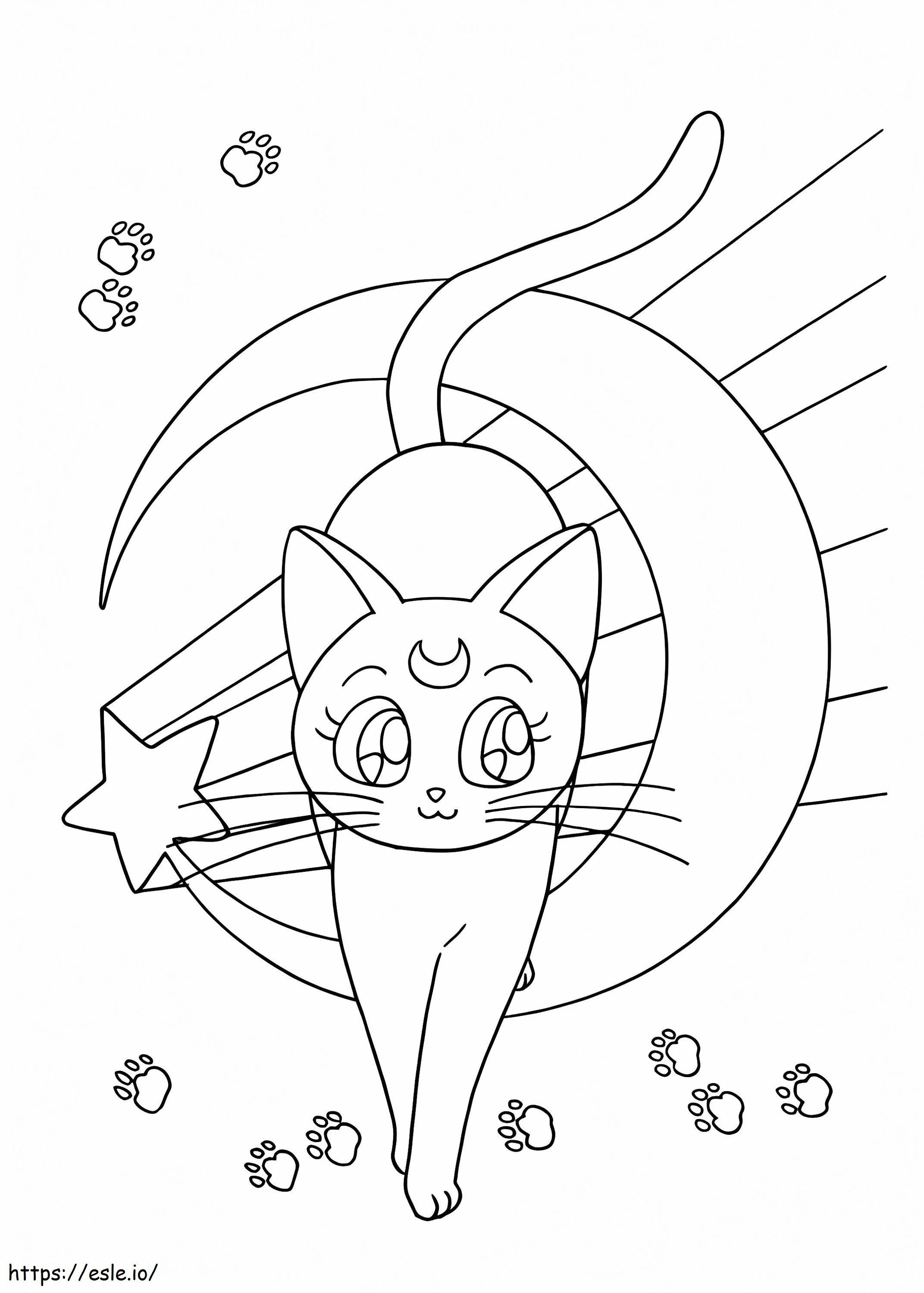 Artemis In Sailor Moon coloring page