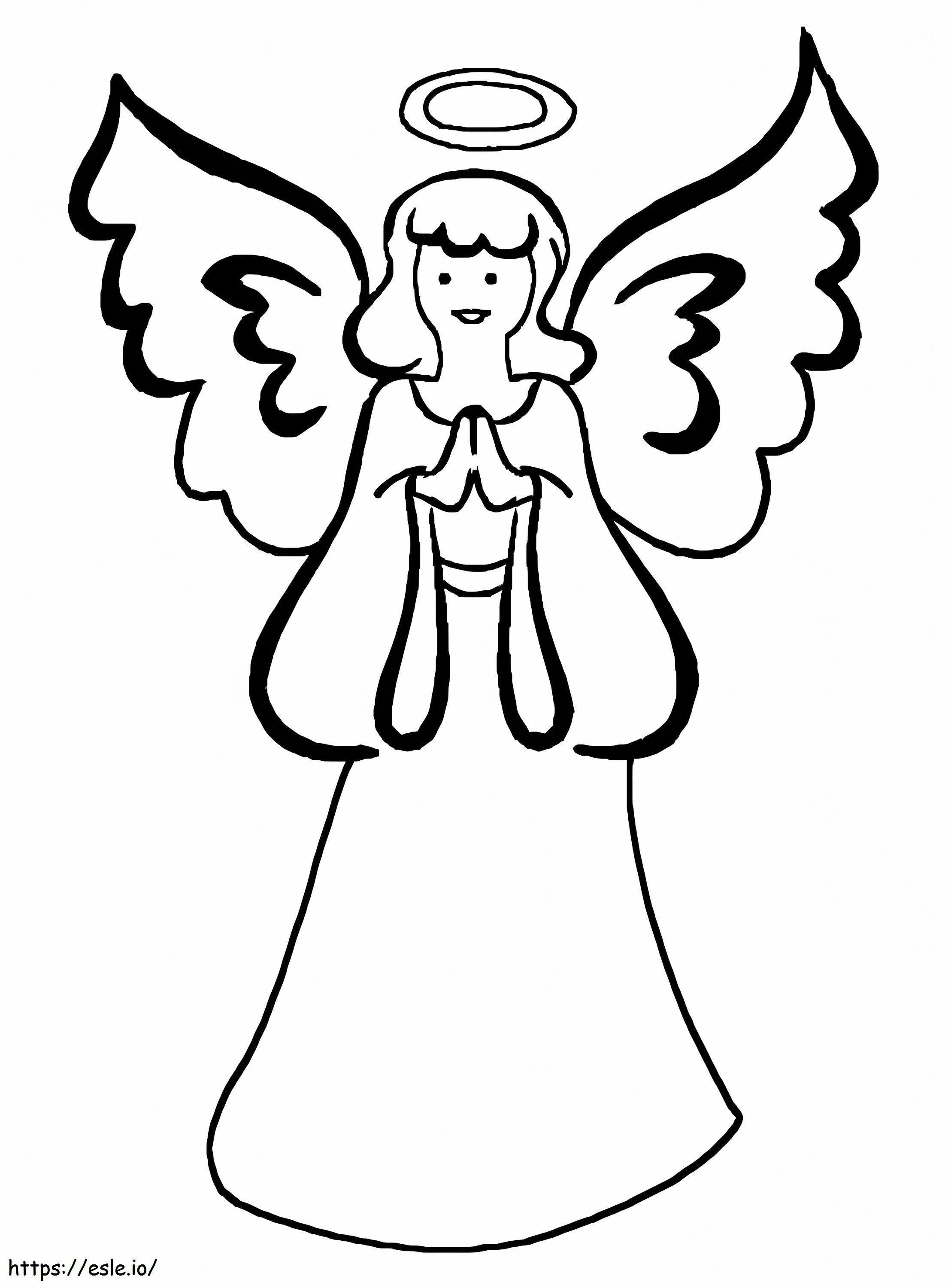Lindo anjo para colorir