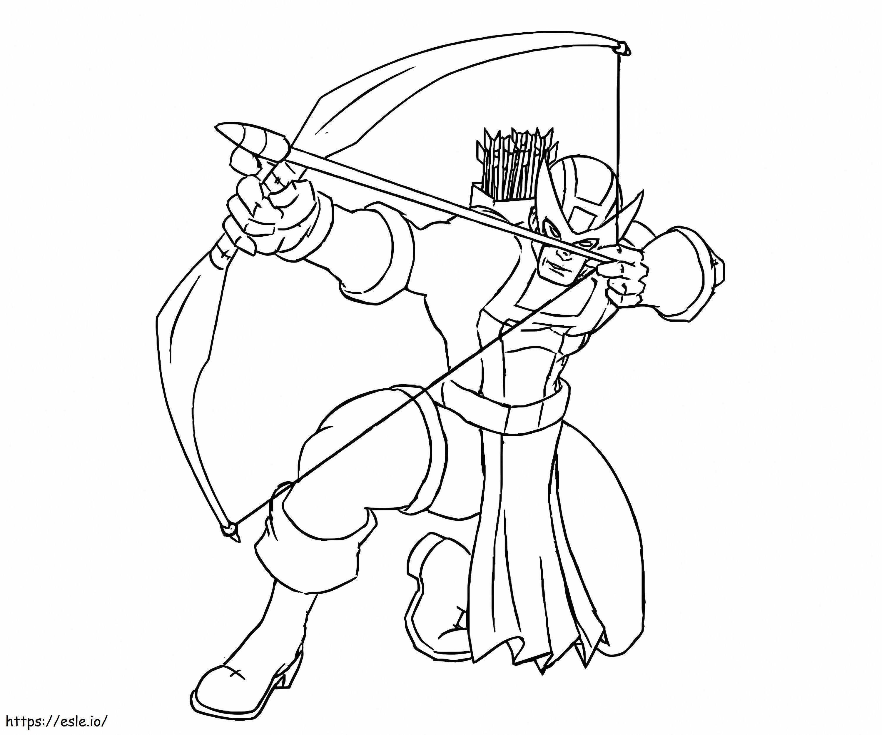 Free Hawkeye coloring page