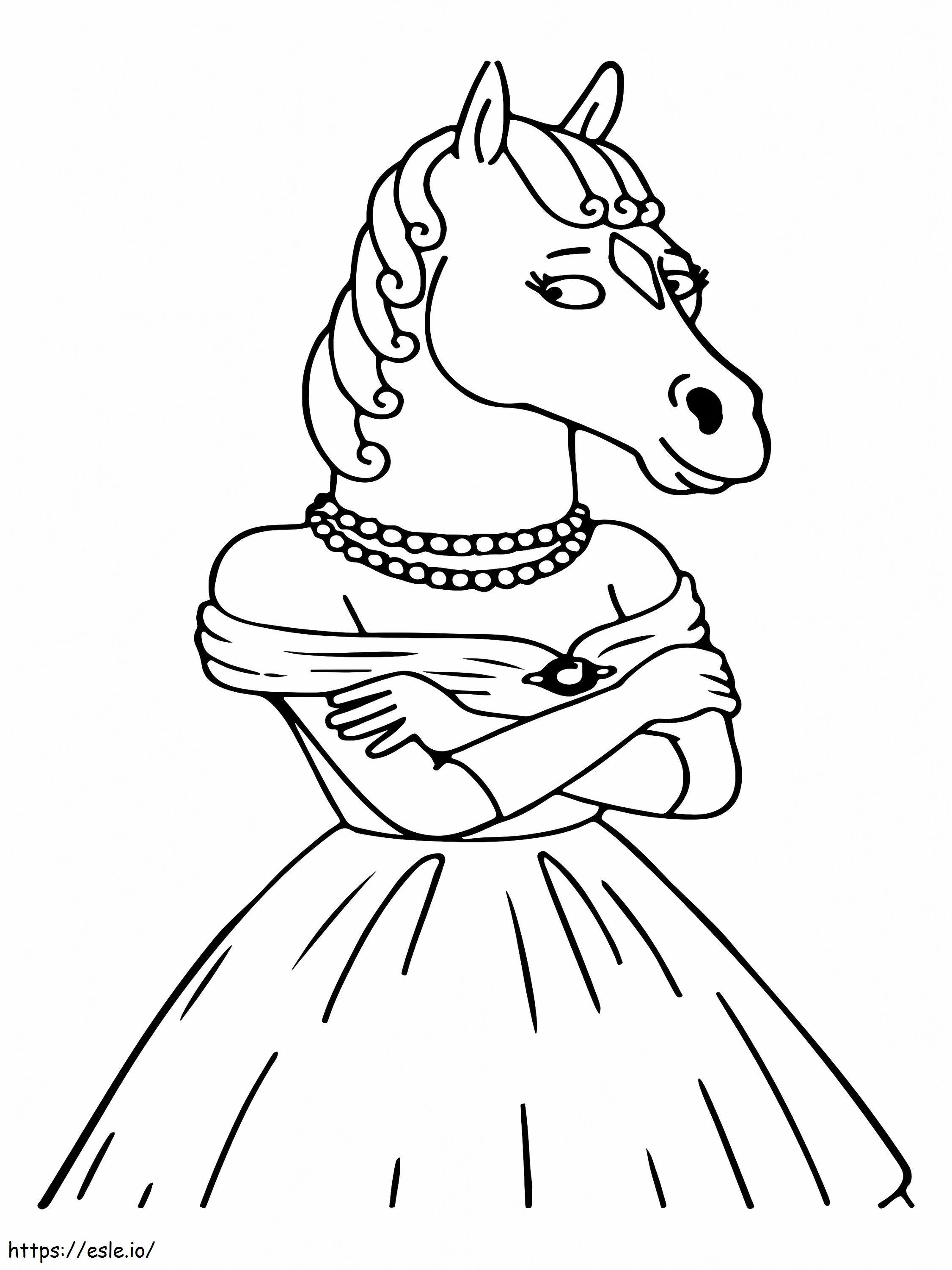 Fashionable Beatrice Horseman coloring page