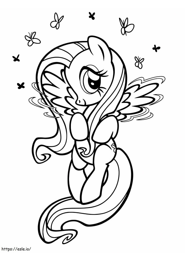Pony Fluttershy 2 coloring page