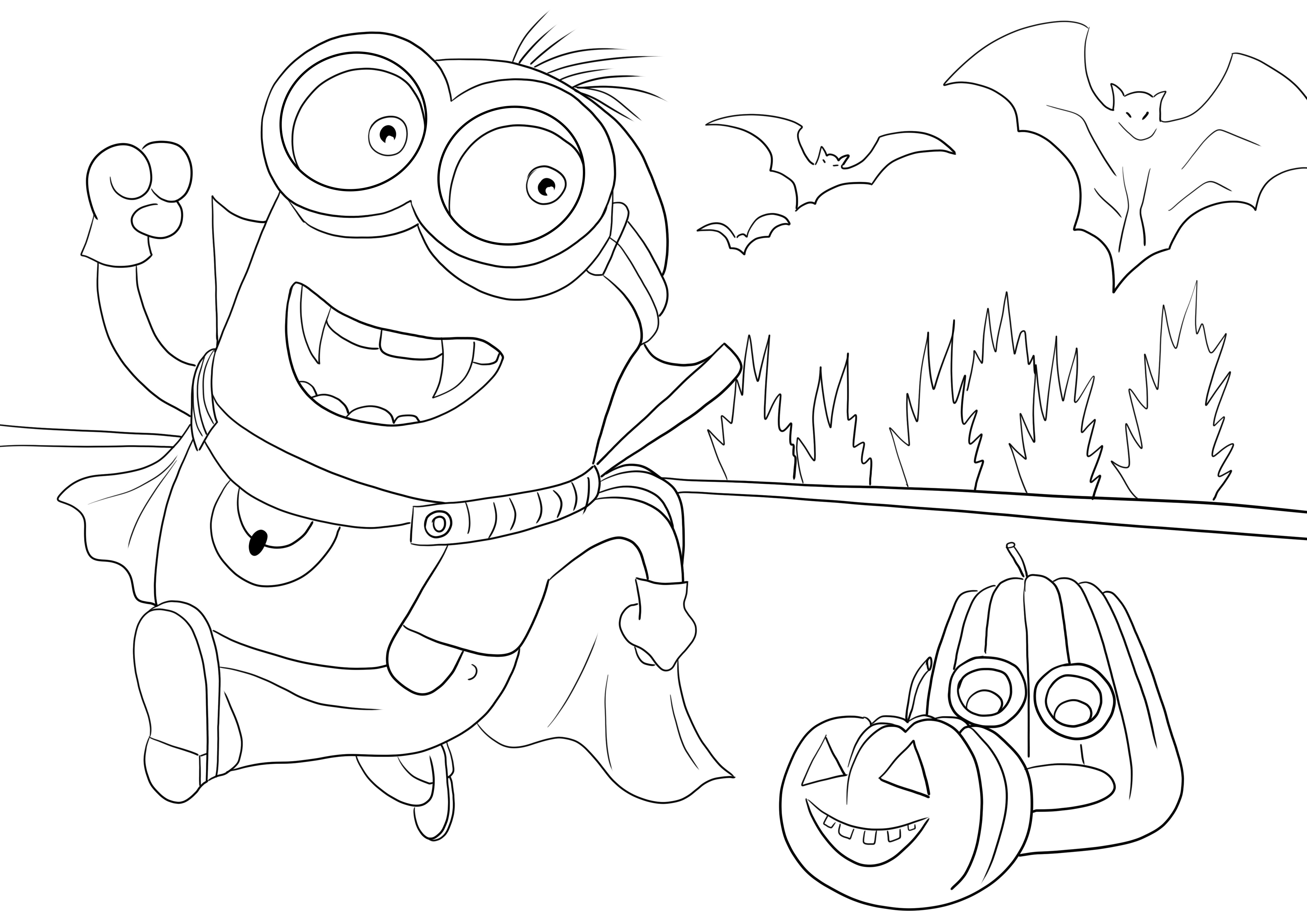 Desenhos de Halloween para colorir: + de 50 atividades de Dia das Bruxas   Minions coloring pages, Minion coloring pages, Halloween coloring sheets