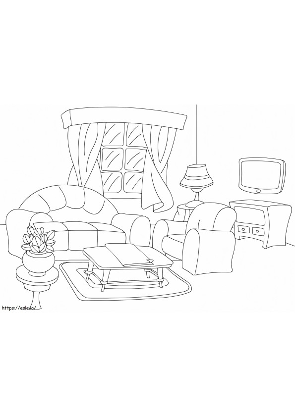 Large Living Room coloring page