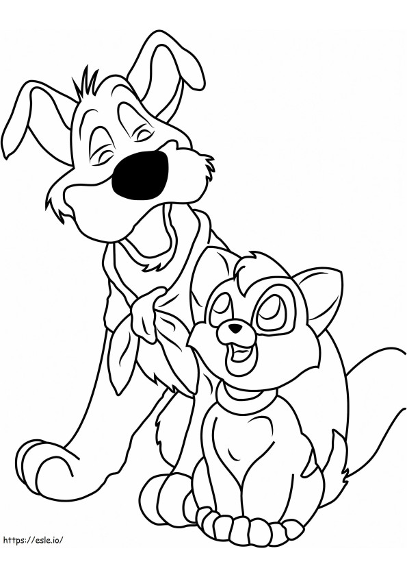 1532576064 Dodger And Oliver A4 coloring page