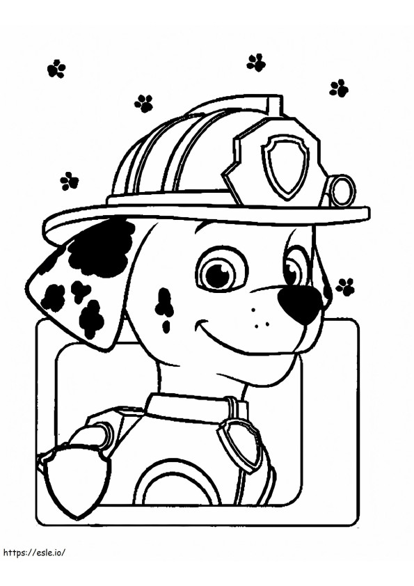 Cute Marshall Paw Patrol coloring page
