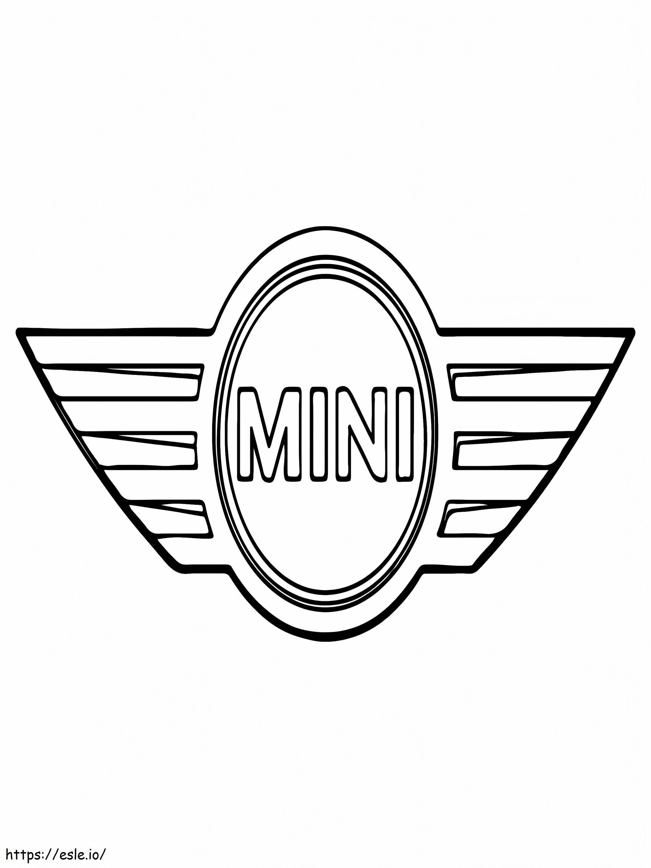 Logotipo do mini carro para colorir