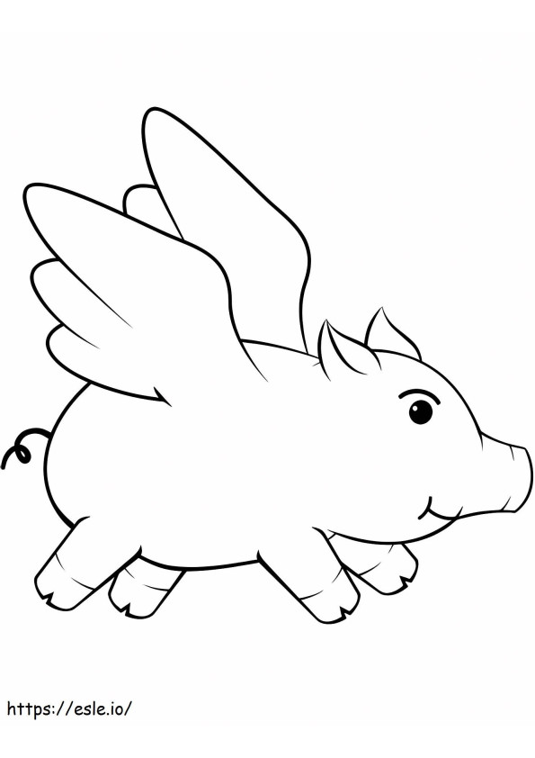 1532749995 Pig Flying A4 coloring page
