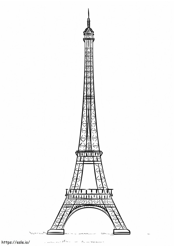 Eiffel Tower 4 coloring page