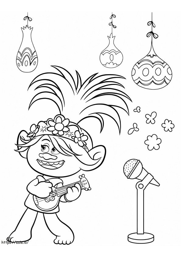 Singing With Poppy coloring page