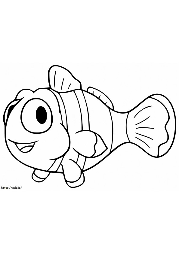 Adorable Clownfish coloring page