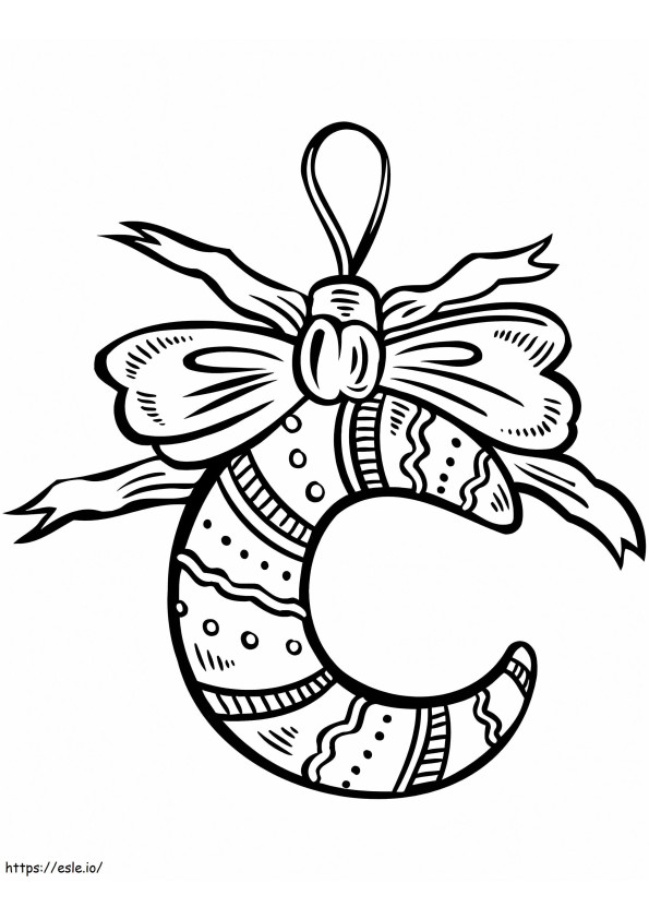 Crescent Moon Ornament coloring page