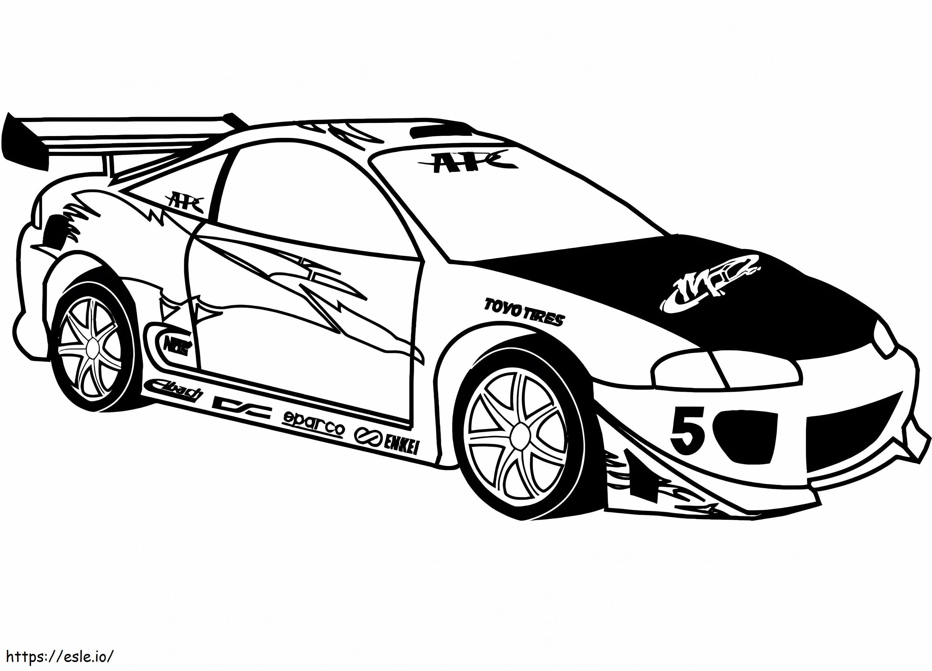 Race Car 12 coloring page