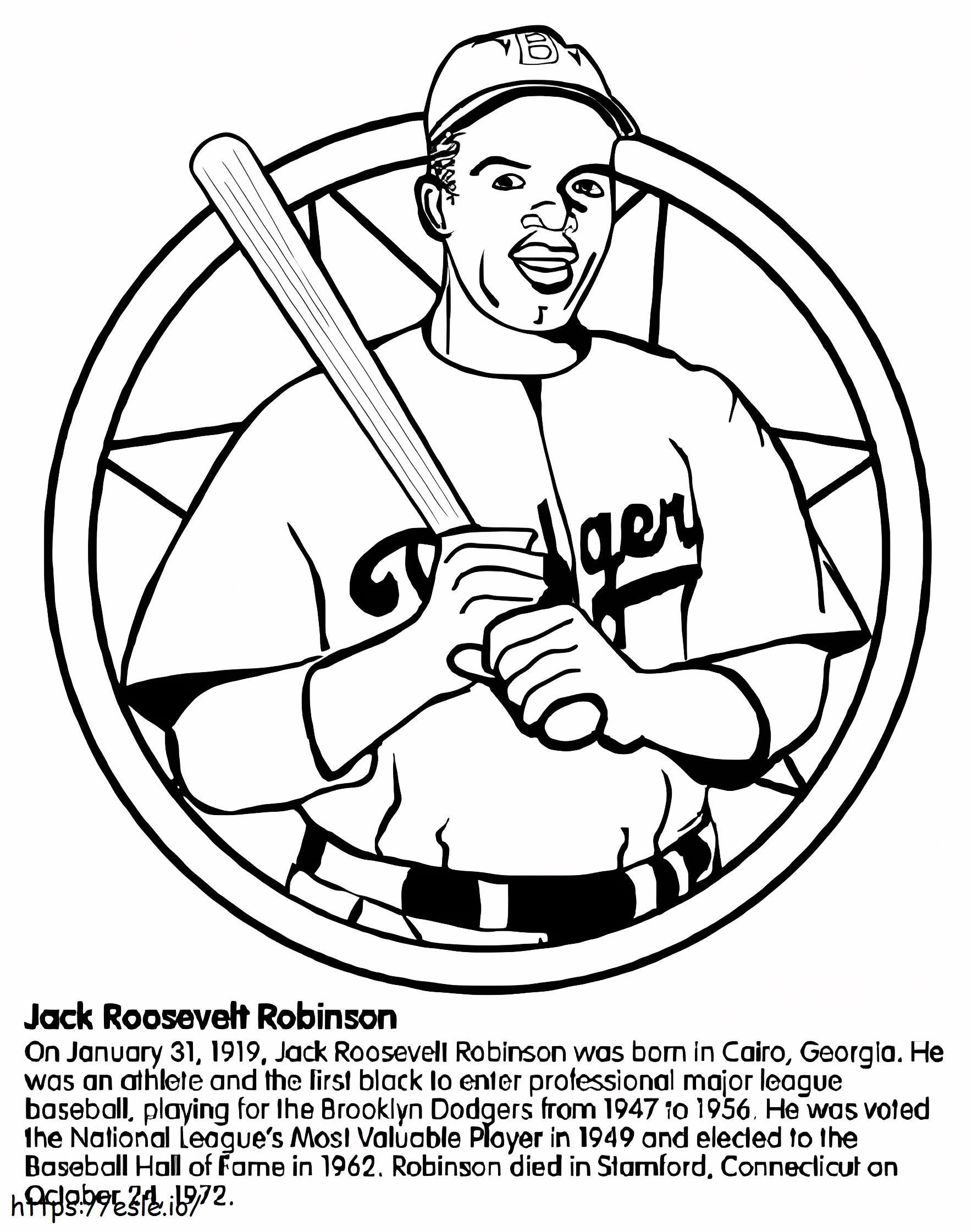 Printable Jackie Robinson coloring page