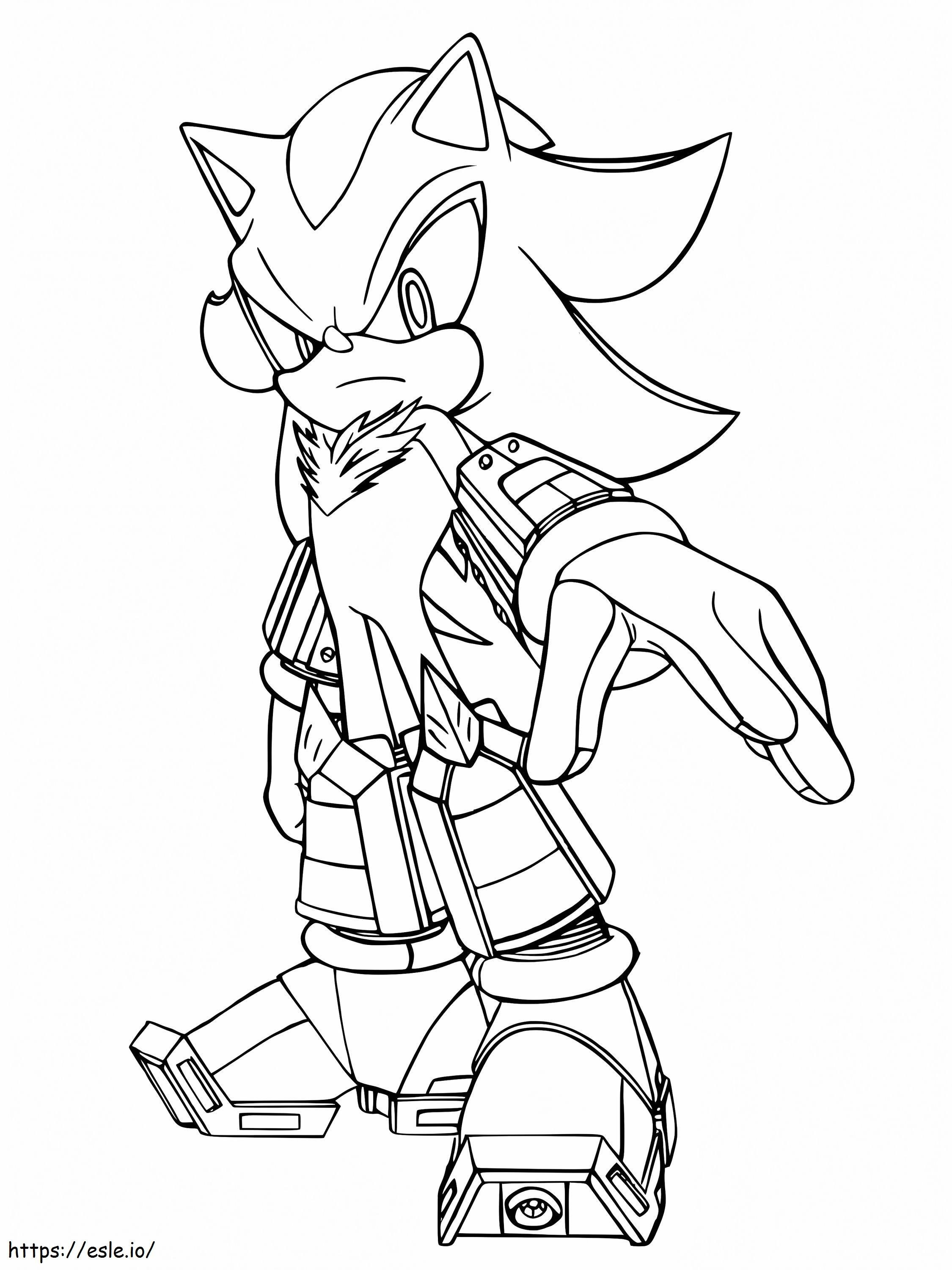 Super Shadow The Hedgehog Coloring Page