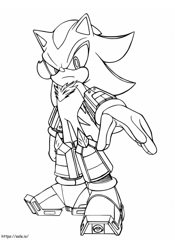 Super Shadow The Hedgehog coloring page