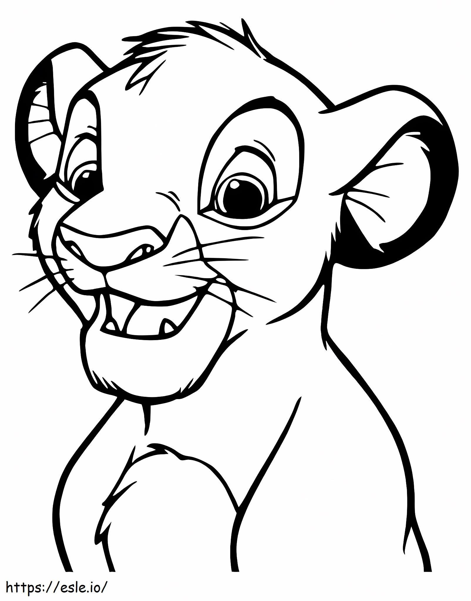 Simba Face värityskuva