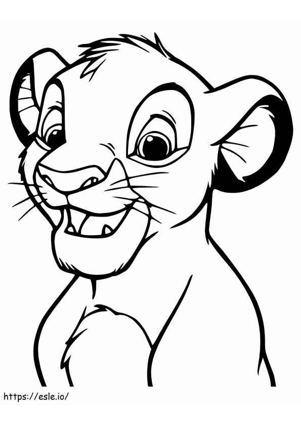 Simba Face coloring page
