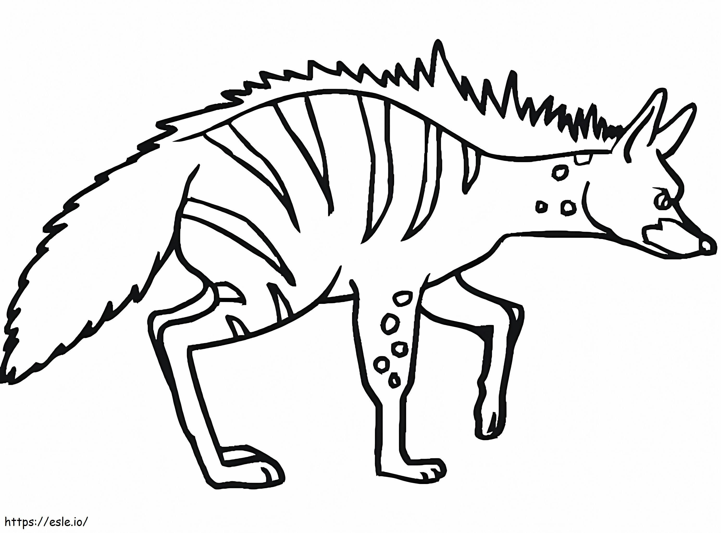Striped Hyena 1 coloring page