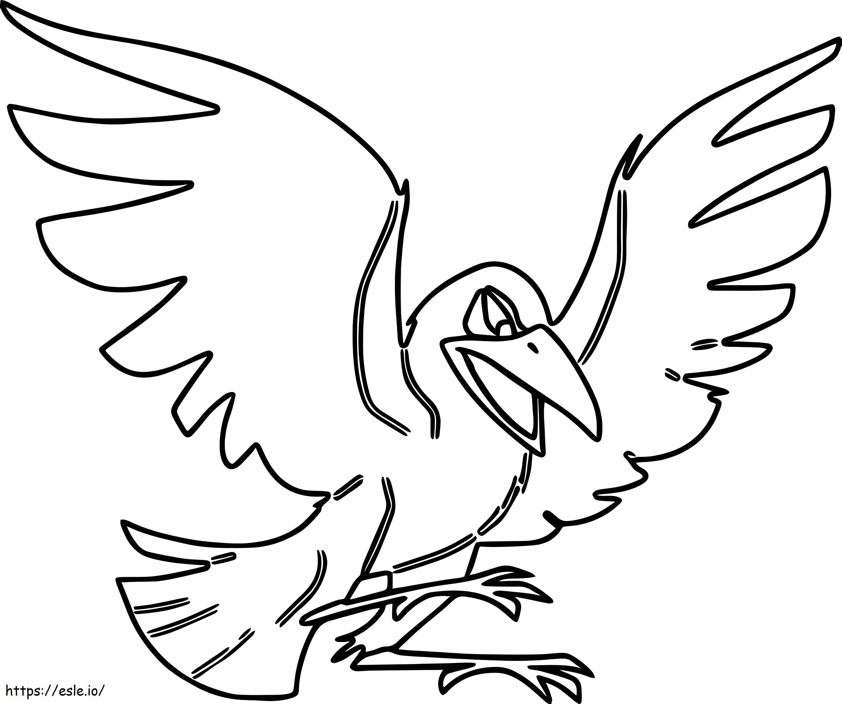 Cool Raven Drawing coloring page