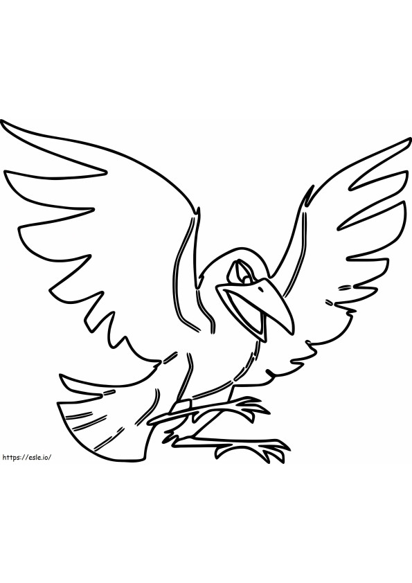Coloriage Dessin de corbeau cool à imprimer dessin