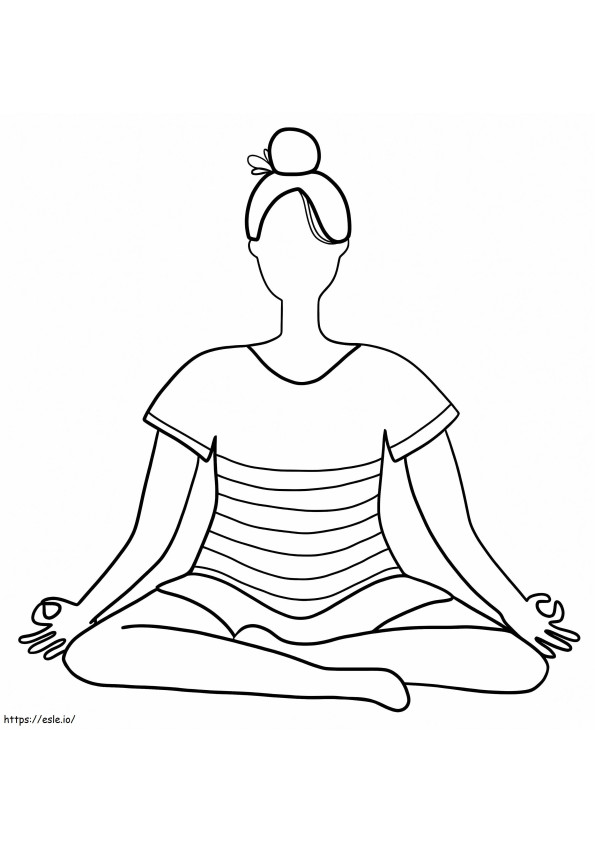 Meditation To Color coloring page