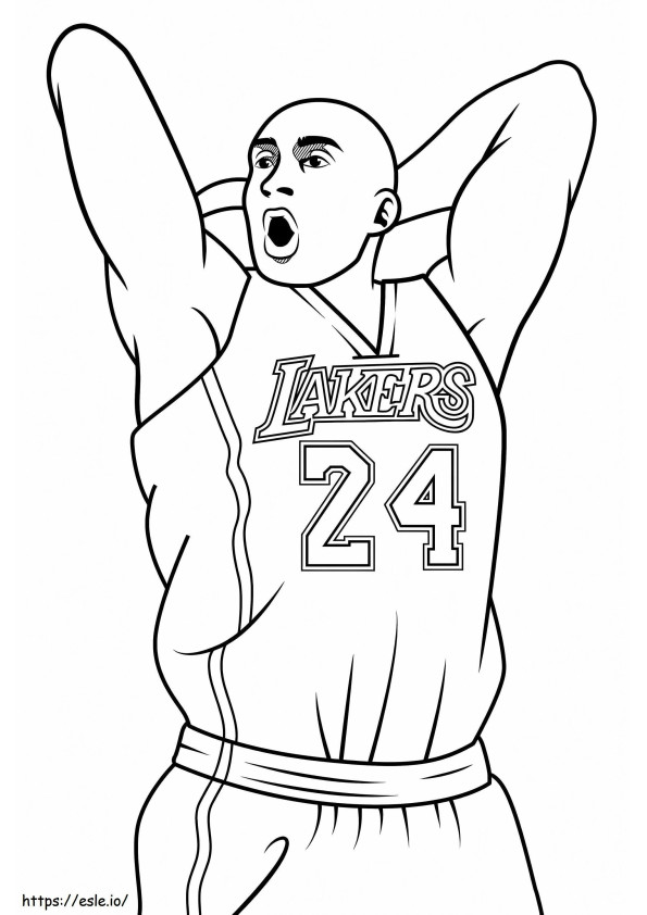 Kobe Bryant afdrukbaar kleurplaat