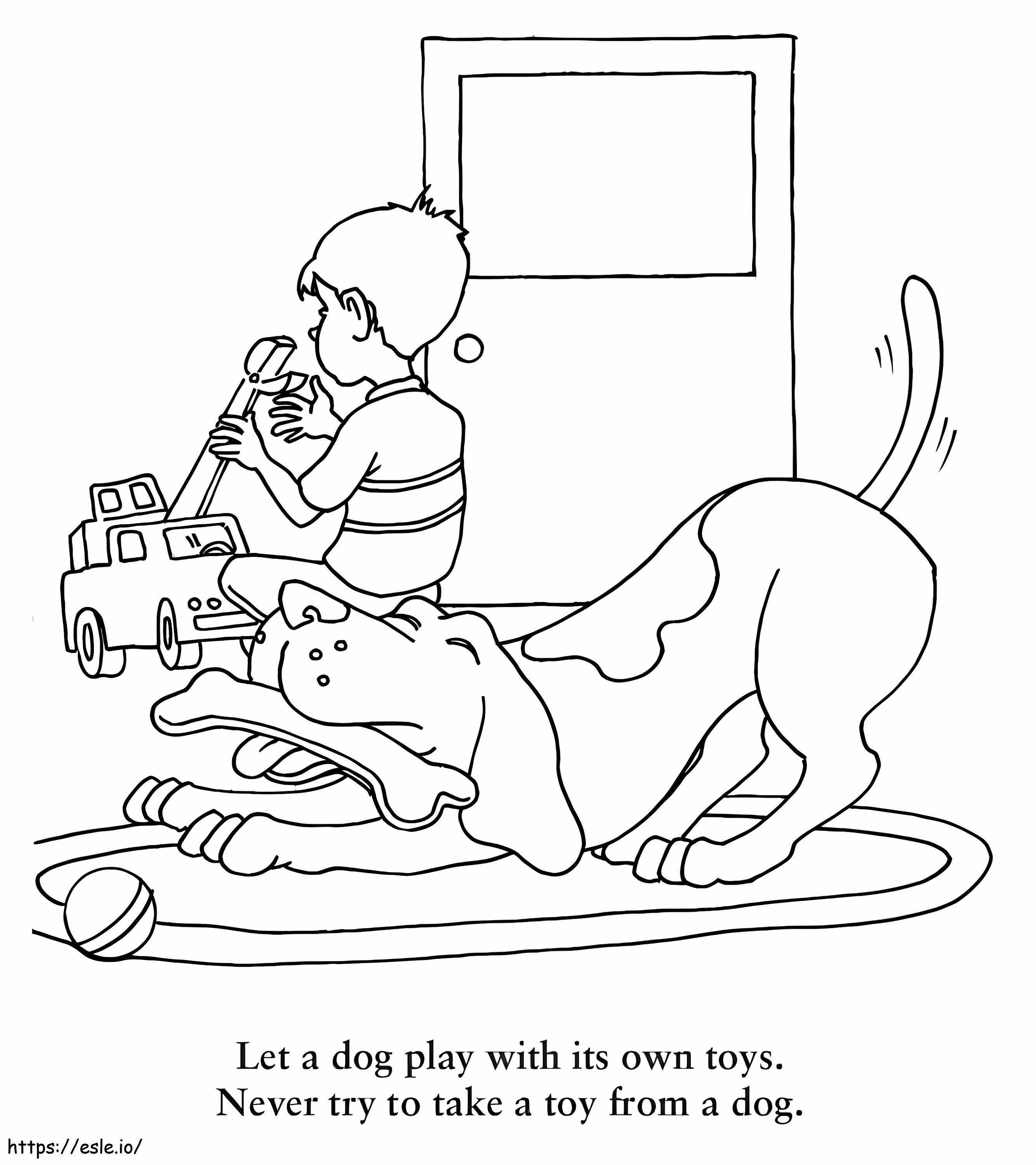 Dog Safety For Kid coloring page