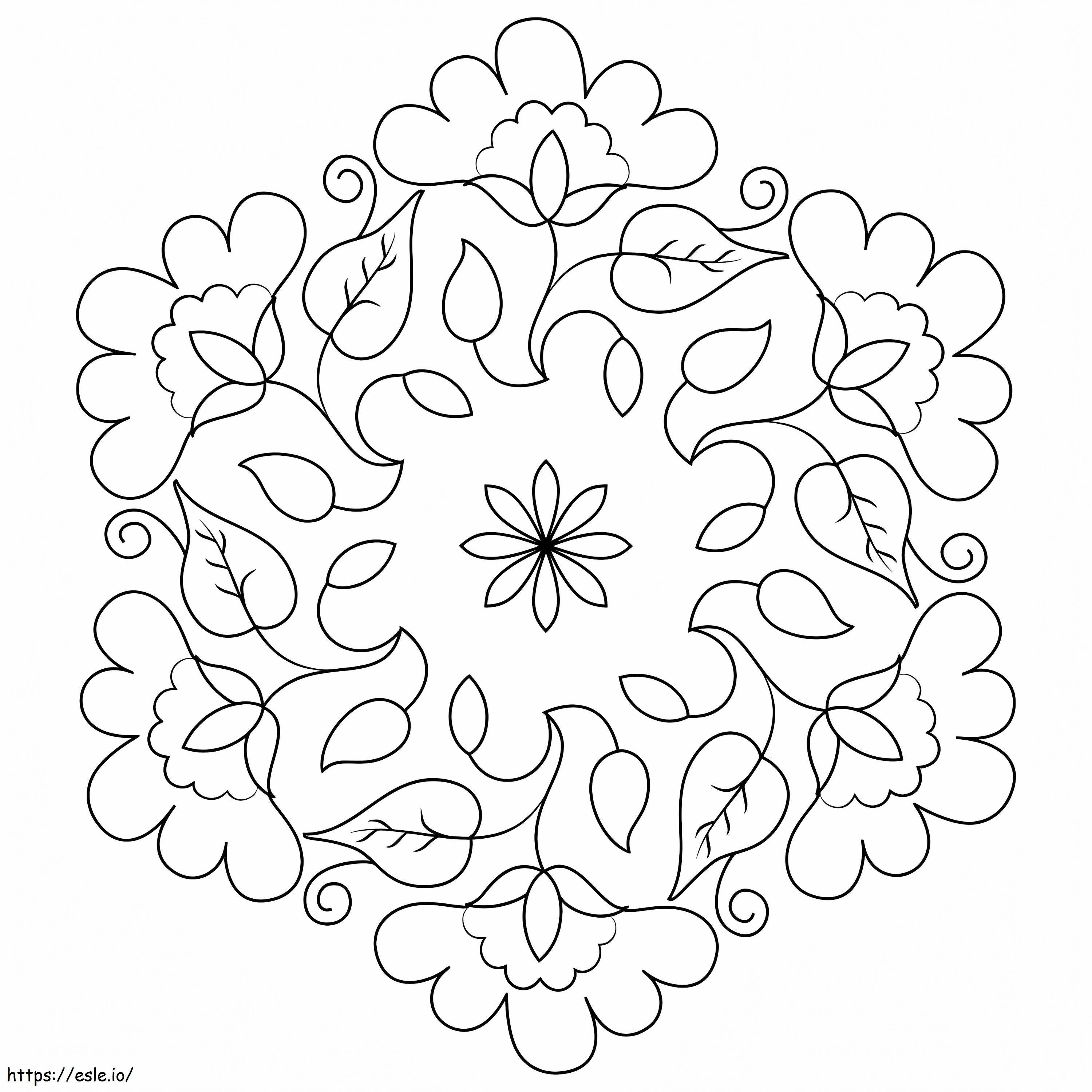 Coloriage Étang de boutons floraux à imprimer dessin