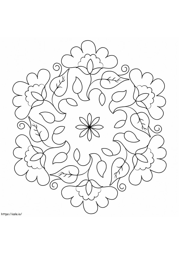 Coloriage Étang de boutons floraux à imprimer dessin
