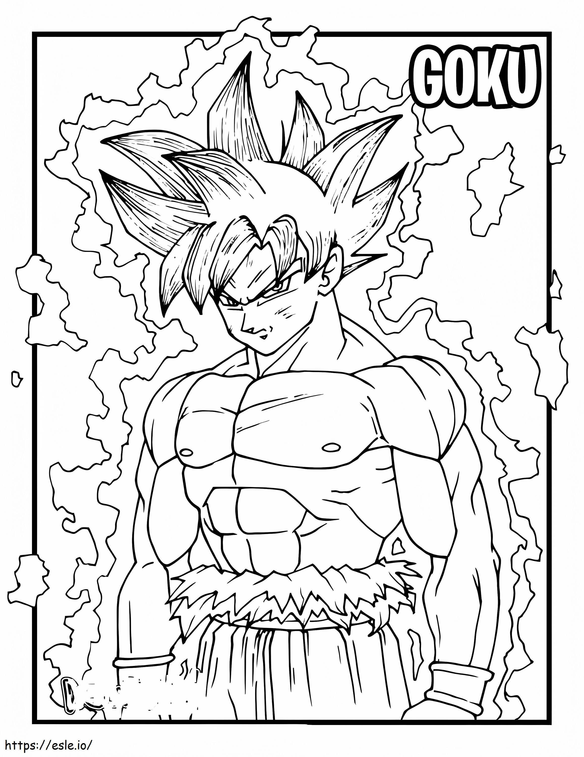 Poika Goku Power värityskuva