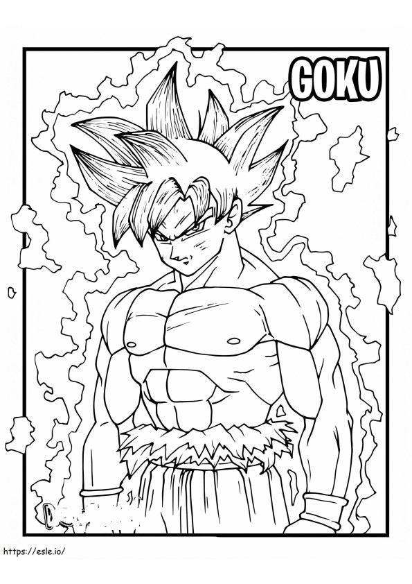 Puterea Son Goku de colorat