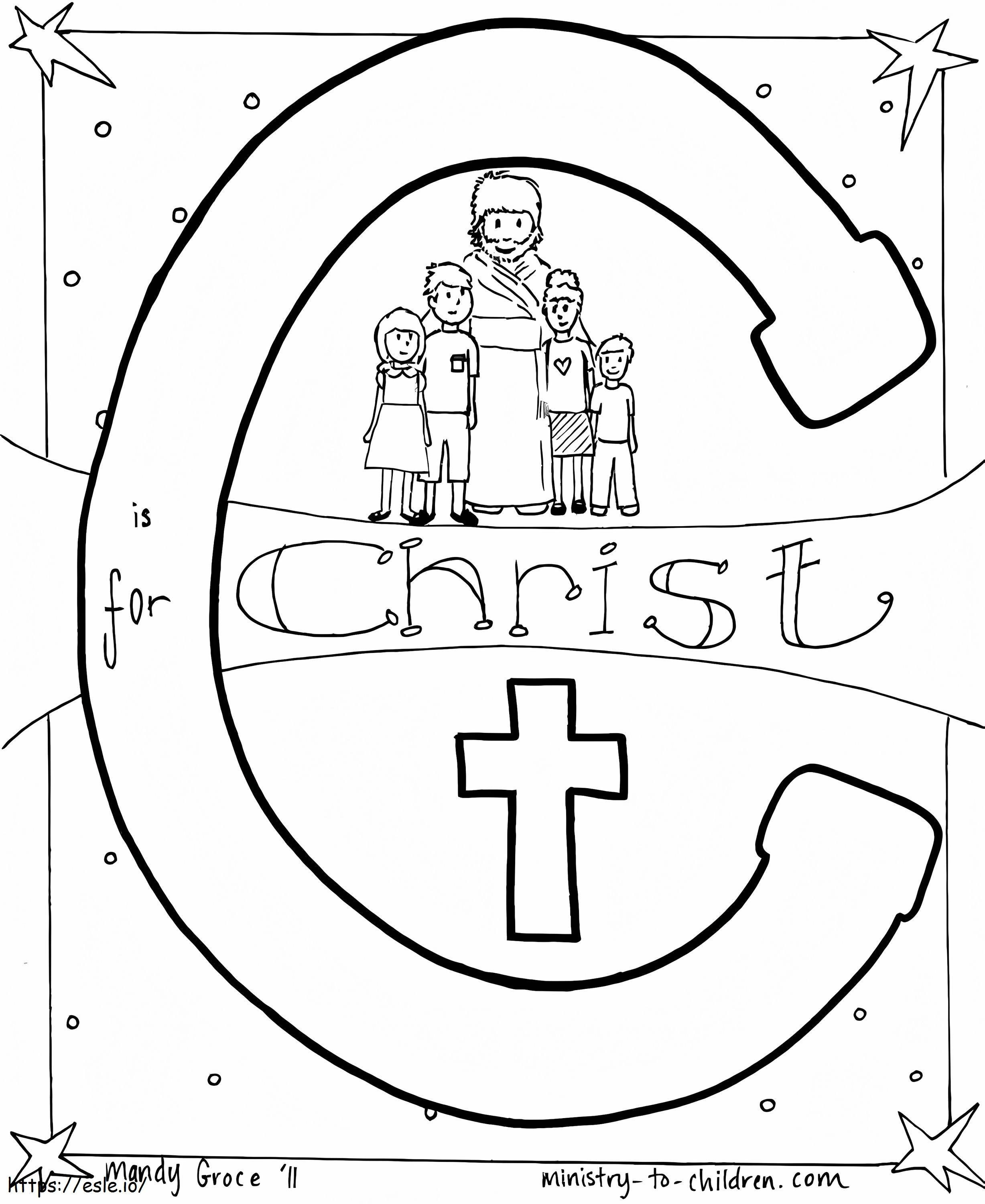 C Is For Christ coloring page