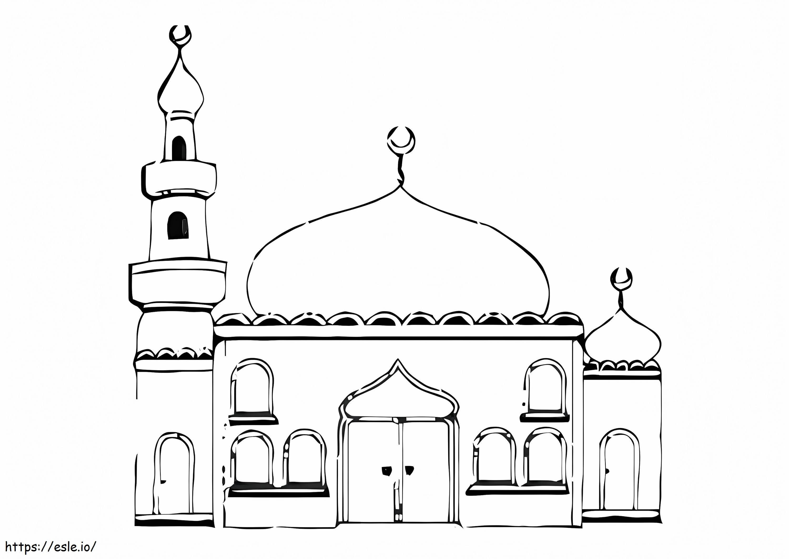 Mosque 1 coloring page