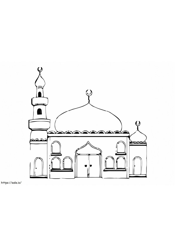Mezquita 1 para colorear