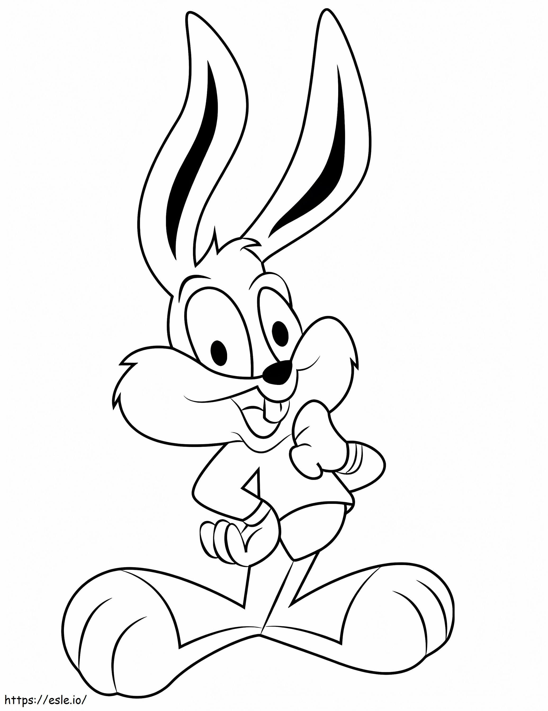 Happy Buster Bunny coloring page