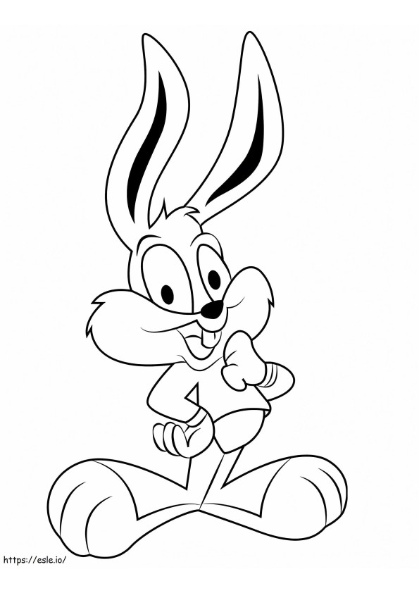 Fericit Buster Bunny de colorat